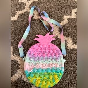 Pineapple pop it bag with strap